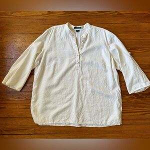 Lauren Ralph Lauren Cream Button-Up Top